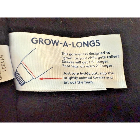 Lands End Grow A-longs Snow & Ski Snowboard Black Pants Jacket Set Medium 10 12 - Picture 9 of 16